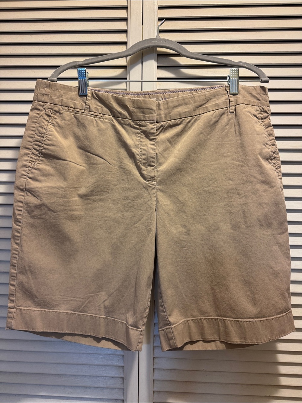 J.Crew Classic Women's Tan Cotton Shorts ~ Size 14